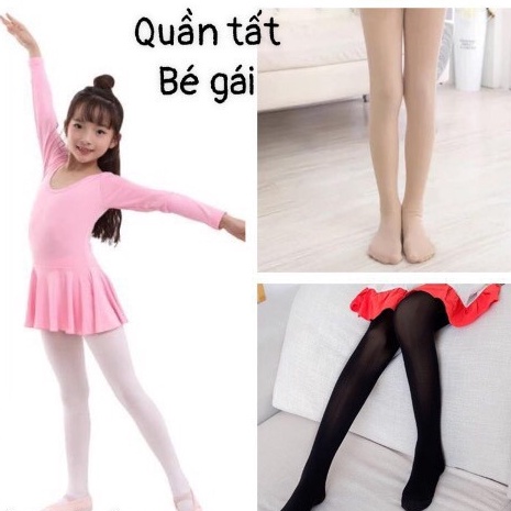 Quần tất kín bàn chân cho bé từ 3 đến 12 tuổi - Quần tất tập múa cho bé hàng xuất Hàn cao cấp