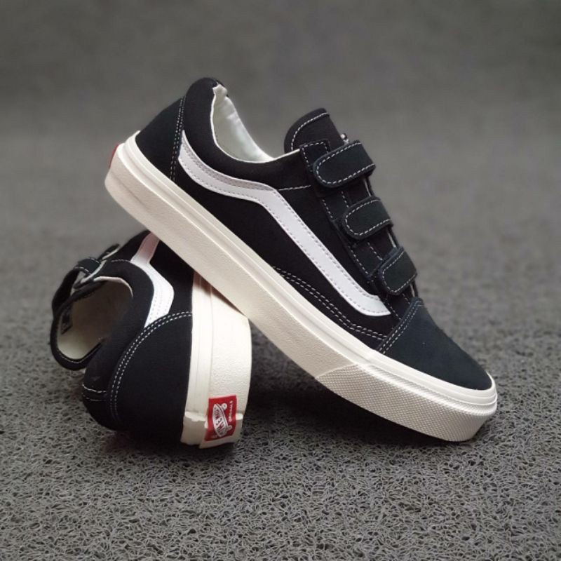 Giày VANS OLD SKOOL Phối Khóa Dán Cá Tính Cho Nam Nữ