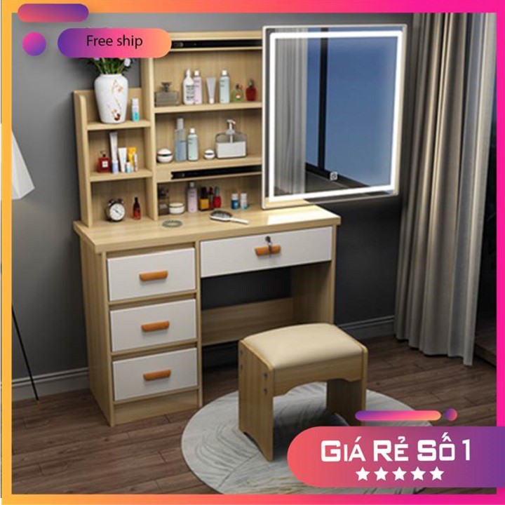⭐Ảnh thật⭐Bàn trang điểm gương đèn LED sang trọng kèm ghế DH-BGK2055