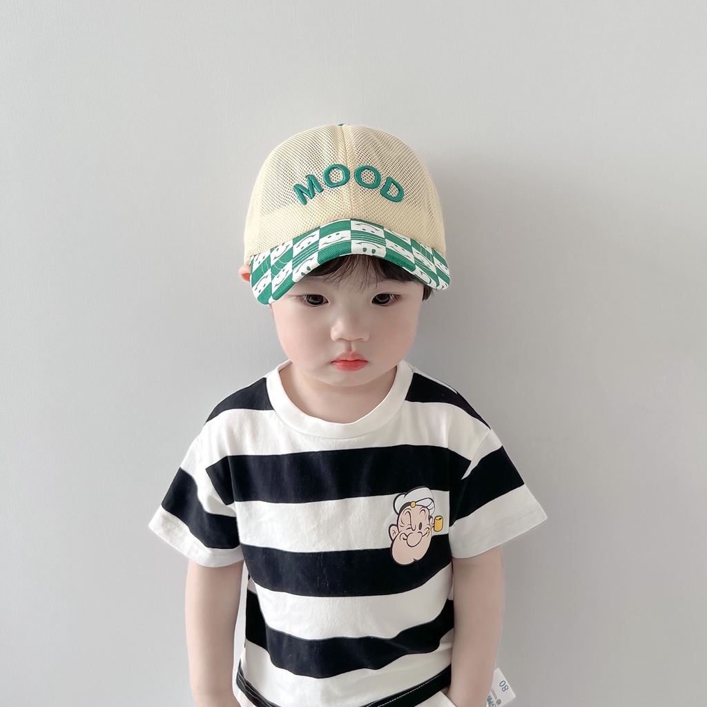 Mũ Lưỡi Trai Phối Lưới Thời Trang Mùa Hè Cho Bé
