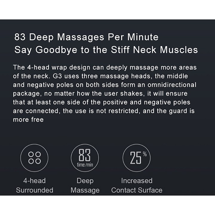 Máy massage cổ Xiaomi Jeeback G3 Máy mát xa cổ không dây Dụng cụ xoa bóp