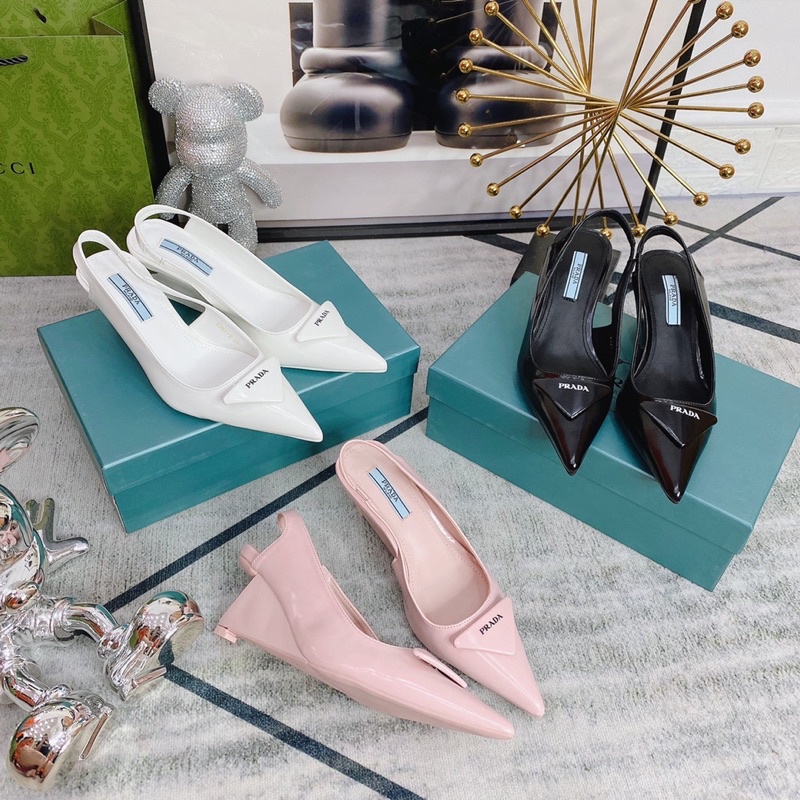 SANDAL PRADA DÁNG XUỒNG DA BÓNG MỀM