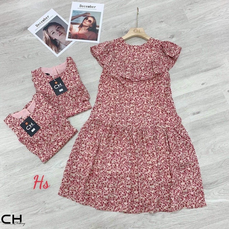 [HÀNG HÓT, MẾN TẶNG QUÀ XINH] ĐẦM, VÁY VOAN HOA ĐUÔI CÁ 2 MÀU XANH HỒNG DUYÊN DÁNG, NỮ TÍNH XINH LUNG LINH TEENS FASHION