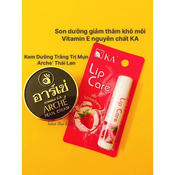 COMBO Kem Dưỡng Da Trắng Da Mặt Arche + Son Dưỡng Môi Giảm Thâm Không Màu KA Lip Care Thái Lan