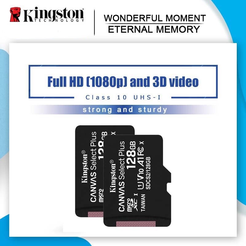 KINGSTON Thẻ Nhớ Micro Sdhc / SDXC UHS-1 8GB c4 MicroSD cartao Demoria 128GB 64GB 32GB 16GB TF