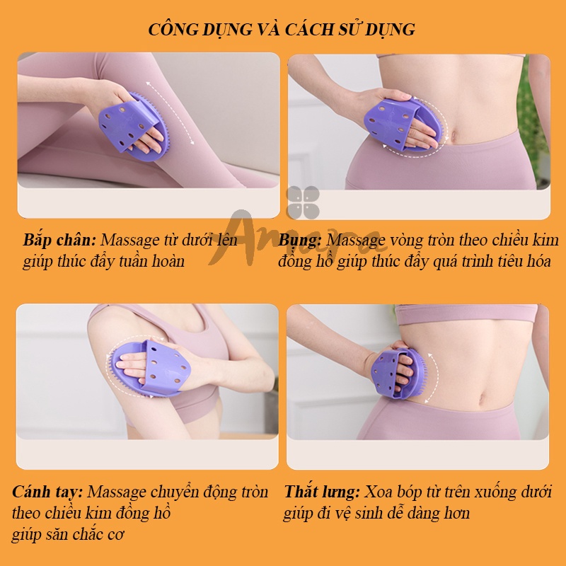 Bàn Chải Thông Kinh Lạc Massage Body, Massage Cổ Vai Gáy Toàn Thân Giảm Béo Hiệu Quả