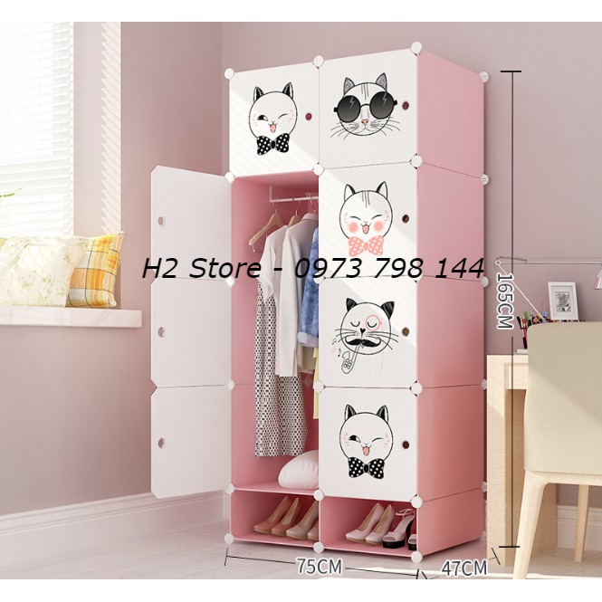 [HOT] TỔNG KHO TỦ NHỰA LẮP GHÉP 8 Ô + 2 GIÀY VÁCH HỒNG PHẤN ĐỂ ĐỒ ĐA NĂNG THÔNG MINH TREO ĐƯỢC ĐỒ NGƯỜI LỚN sâu 47cm