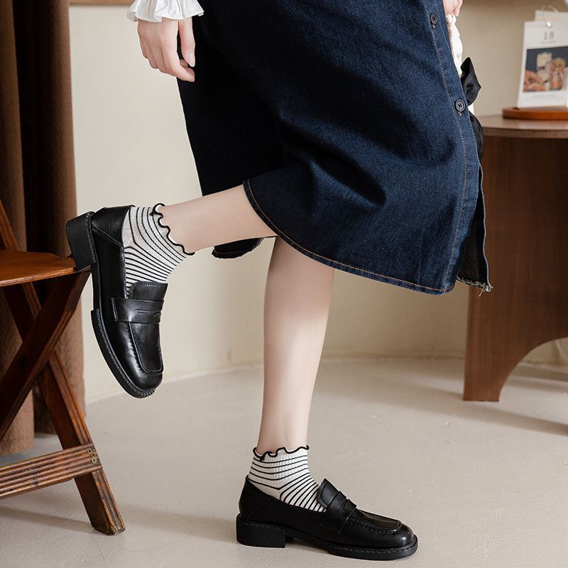 Tất Vớ Ren cotton Thoáng Khí Phong Cách Nhật Bản Dễ Thương Cho Nữ