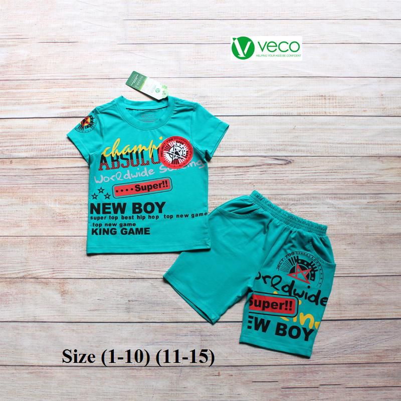 BỘ THUN VECO BÉ TRAI CUTE 8-10KG