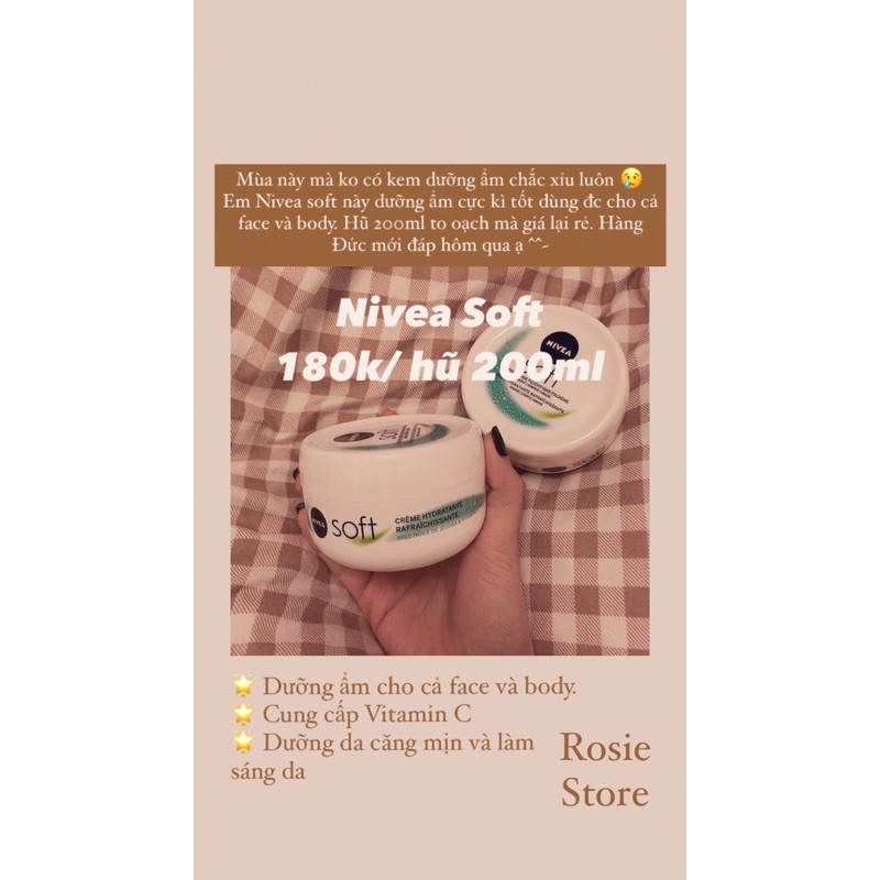 Dưỡng ẩm Nivea Soft ( hàng Đức)