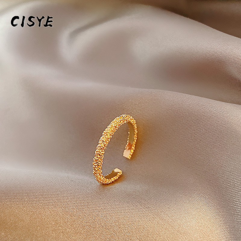 Nhẫn đeo tay mặt nhám thiết kế đơn giản phong cách Hàn Quốc thời trang cho nữ