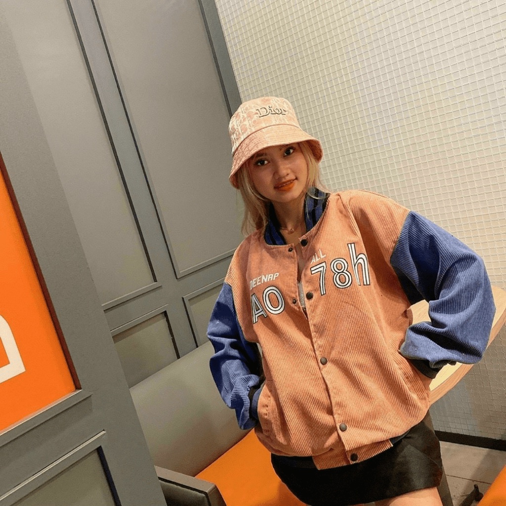 Áo Khoác Nhung Nữ Form Rộng Phối Cúc Bấm 2 Túi Thời Trang in Logo 78H Siêu Độc Đáo TP018 [NewUnisex]