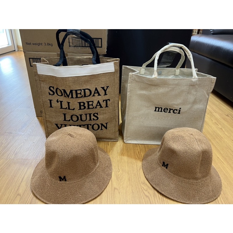 Set Túi Mũ Cói Đi biển chụp hình_Túi cói Nón Cói siêu xinh