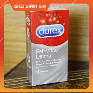 Bao cao su Durex Fetherlite Utima 2 hộp lớn tặng 1 sản phẩm cùng loại - 36 chiếc bcs - Siêu rẻ