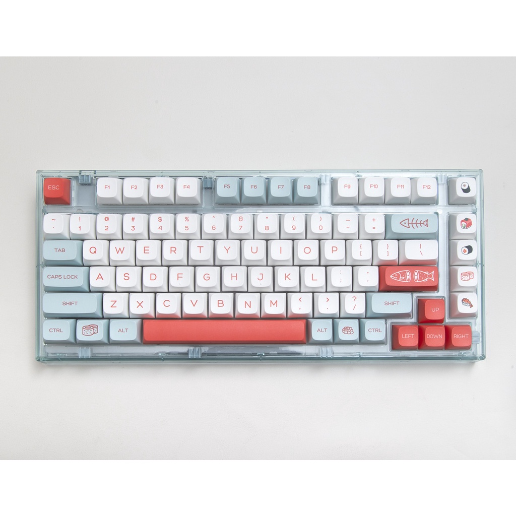 140 phím Salmon Keycaps XDA Profile PBT Dye Phụ Bàn phím cơ học Keycap