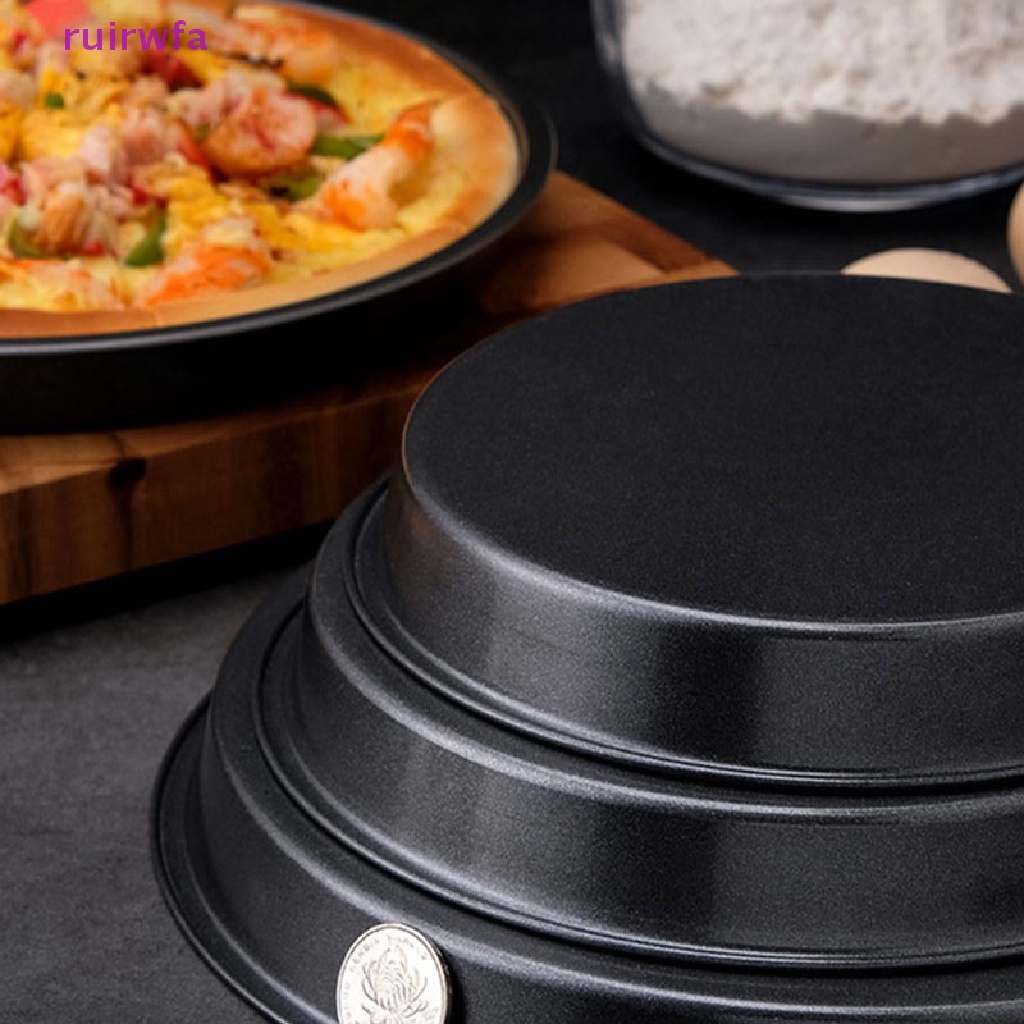 Khay Nướng Bánh Pizza Hình Tròn Bằng Thép Carbon Không Dính Tiện Dụng Mới