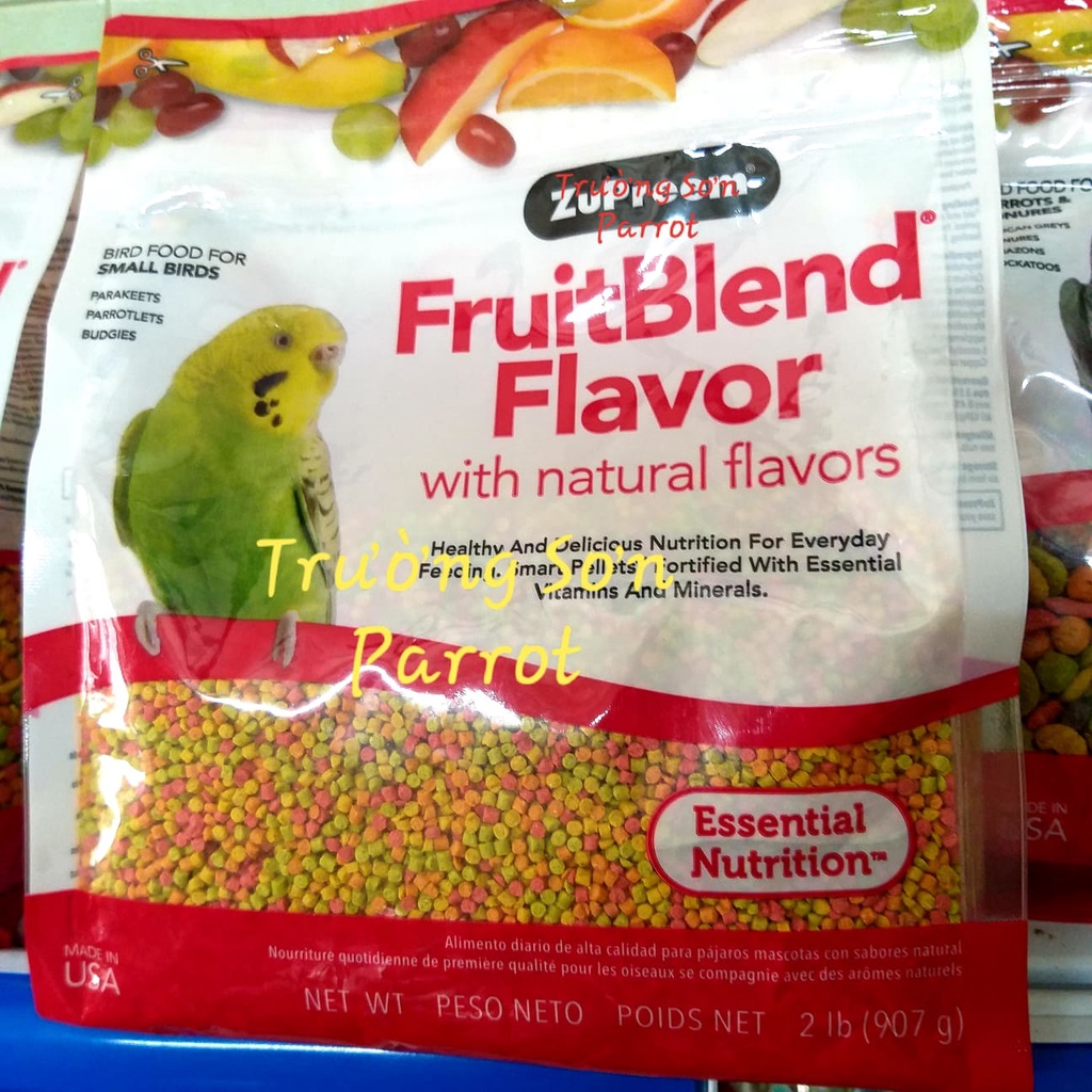 Hạt trái cây ZuPreem cho yến phụng, chào mào...bịch nguyên 907g