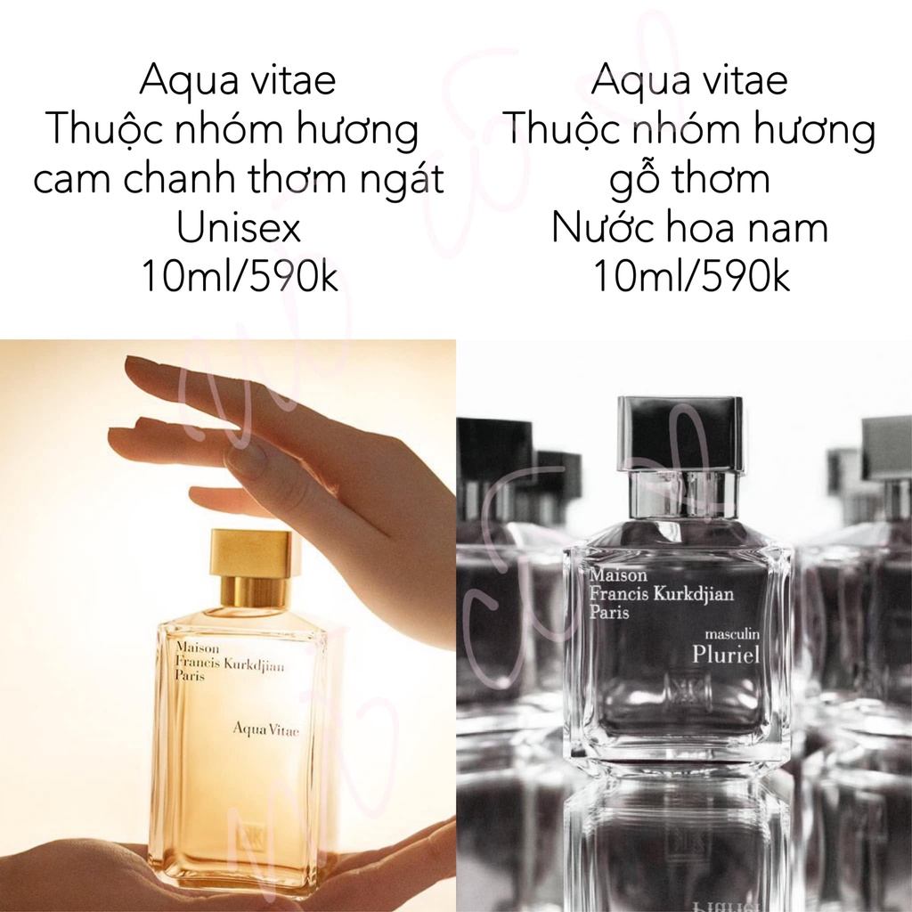 Nước hoa Maison Francis Kurkdjian Paris House Aqua Vitae, Masculin Pluriel