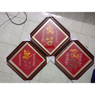 Bộ tranh phúc lộc thọ thêu sẵn