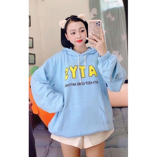 Áo Hoodie Nữ Tay Bồng Form Rộng ATYS HUDUSTORE