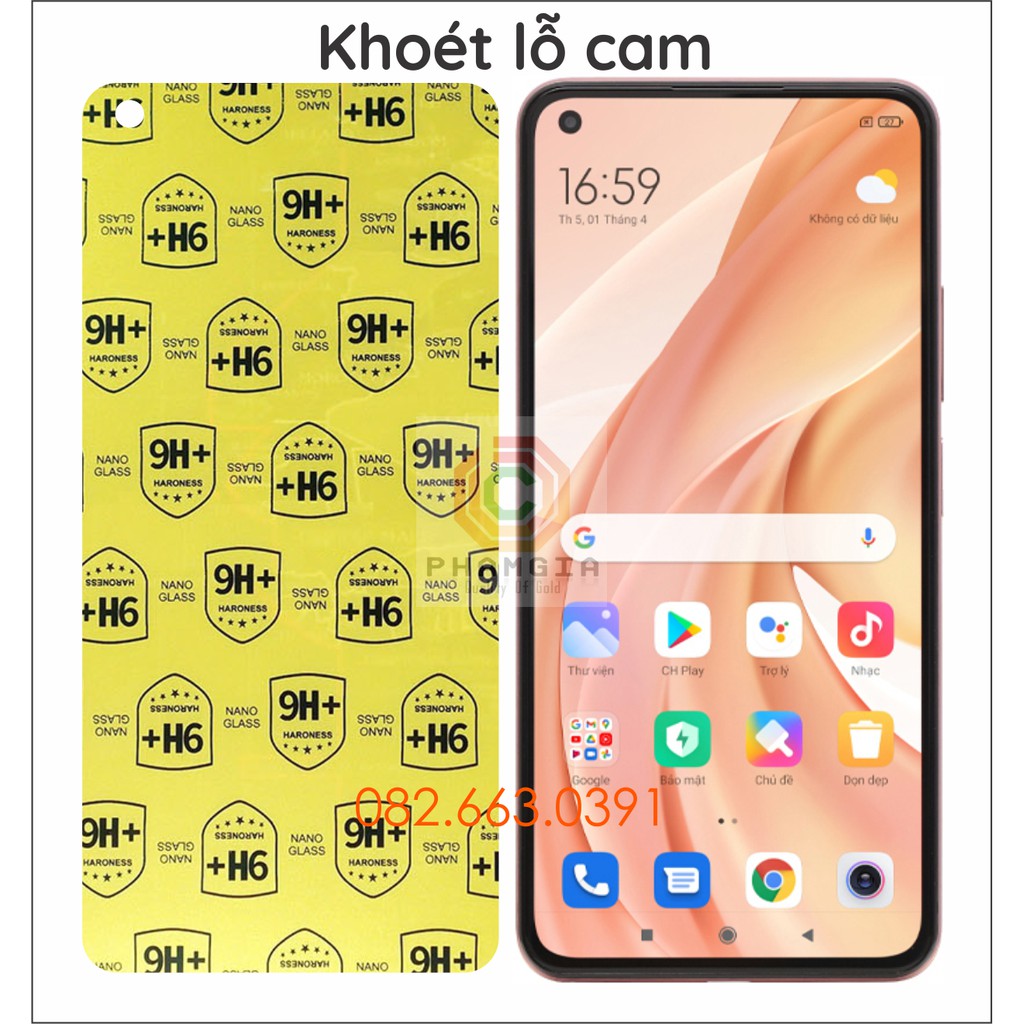 Dán cường lực Xiaomi Mi 11 Lite 4G/5G trong suốt, nano dẻo siêu bền, độ cường lực 9H+