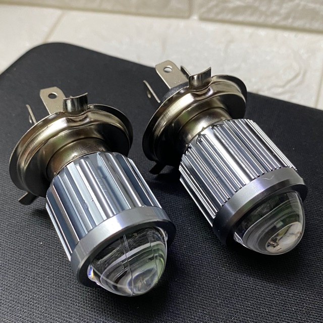 đèn led bi cầu 40w cos vàng pha trắng chân H4