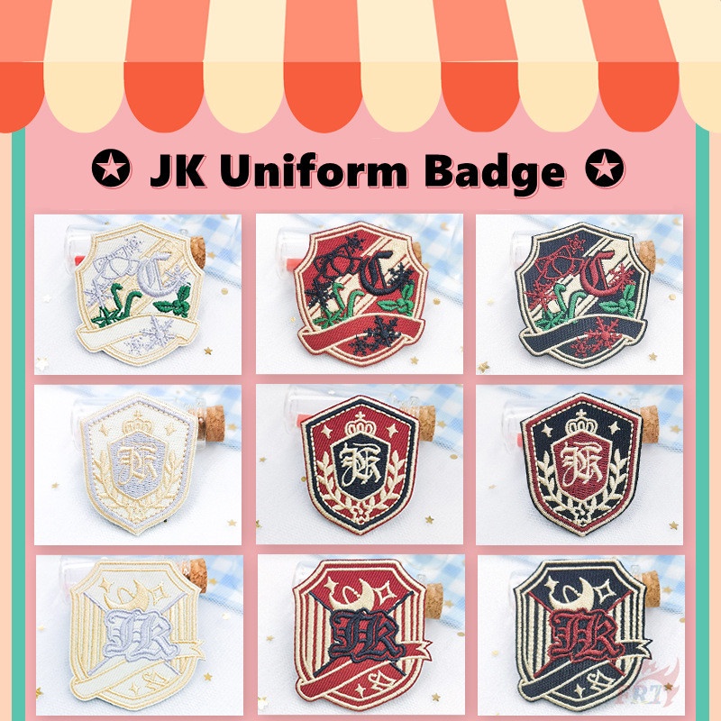 Huy hiệu thêu áo/túi xách hình chiếc khiên độc đáo thời trang