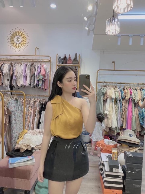 [ BÁN GIÁ XƯỞNG ÁO LỆCH VAI NƠ LỤA