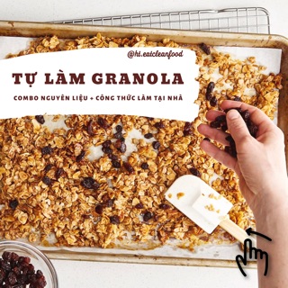 Combo set Granola tư làm tại nhà [Hộp quà/ Nguyên liệu đóng gói săn]