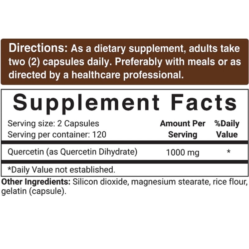 Naturebell Quercetin 1000mg - 240 Viên - Chống Lão Hóa - Tăng Miễn Dịch USA