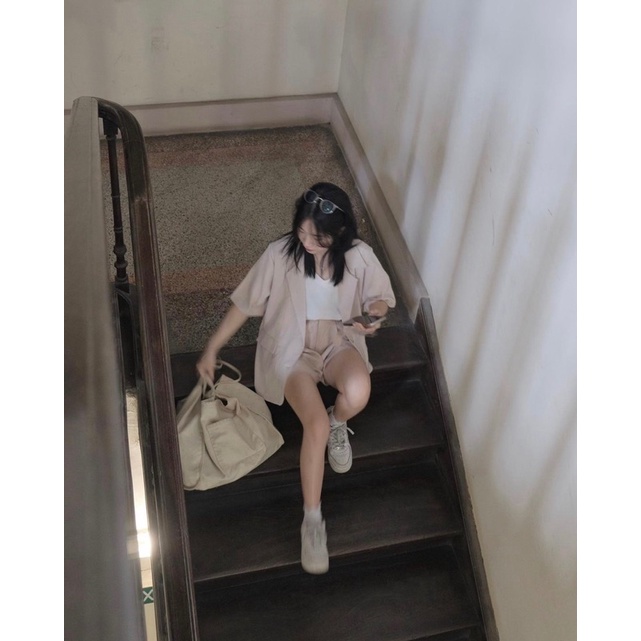 Set Vest Áo Tay Lửng Quần Đùi Khoác Ngoài Phong Cách Hàn Quốc Màu Đen Dành Cho Nữ PHULA | BigBuy360 - bigbuy360.vn