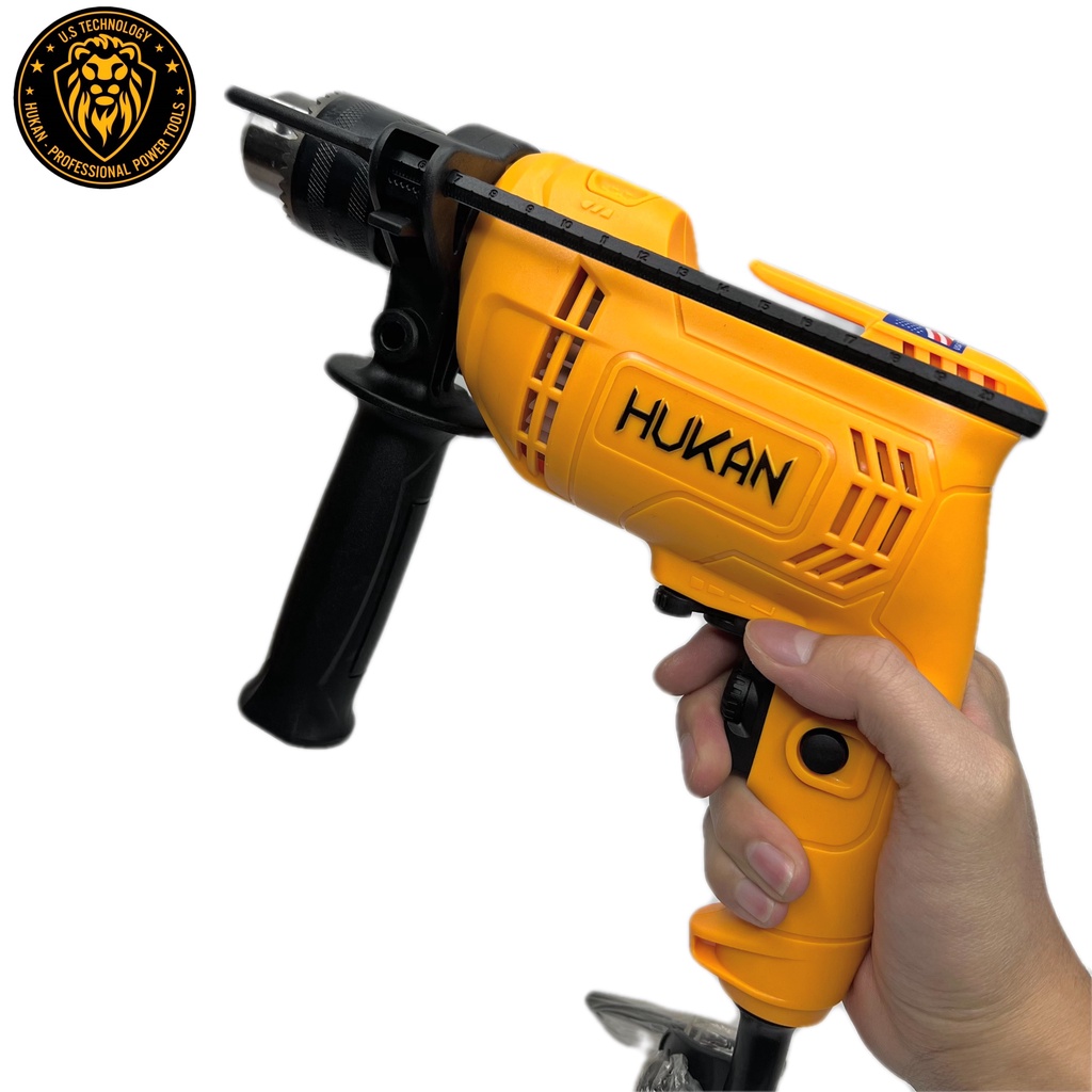 Máy Khoan Điện 13Ly HUKAN ID-750 Có Đảo Chiều, Điều Chỉnh Tốc Độ 100% Lõi Đồng
