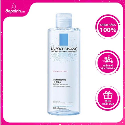 Nước tẩy trang da nhạy cảm La Roche-Posay Eau Micellair Peaux Reactives 400ml