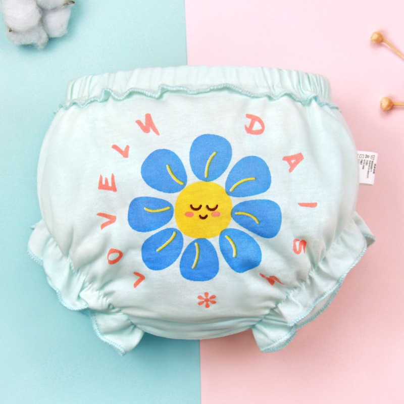 Quần Lót Cotton Mềm Mại Thoáng Khí In Họa Tiết Mèo May Mắn Thời Trang Cho Bé Gái