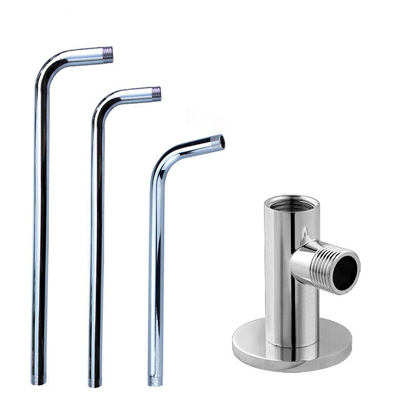 Thanh Nối Dài Vòi Hoa Sen Gắn Tường Bằng Thép Không Gỉ 15/23/29/32/42/52cm Chất Lượng Cao Cho Nhà Tắm