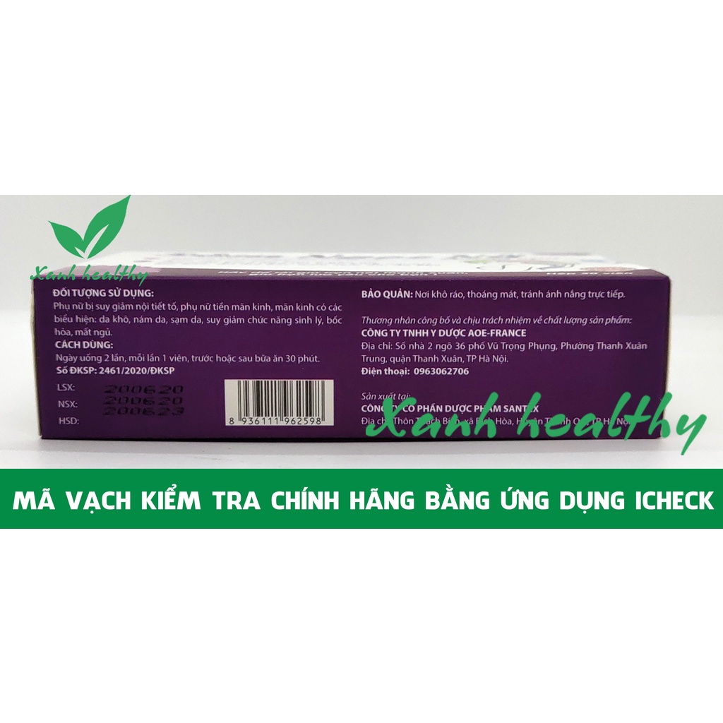 SÂM NGỌC NỮ Queen Spa vỉ 30 viên giảm nám sạm da, ổn định vòng kinh, tăng sinh lý nữ