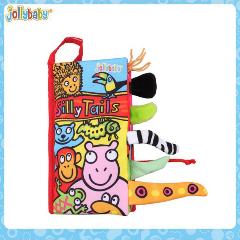 Sách vải Jollybaby Silly Tails cho bé chơi mà học