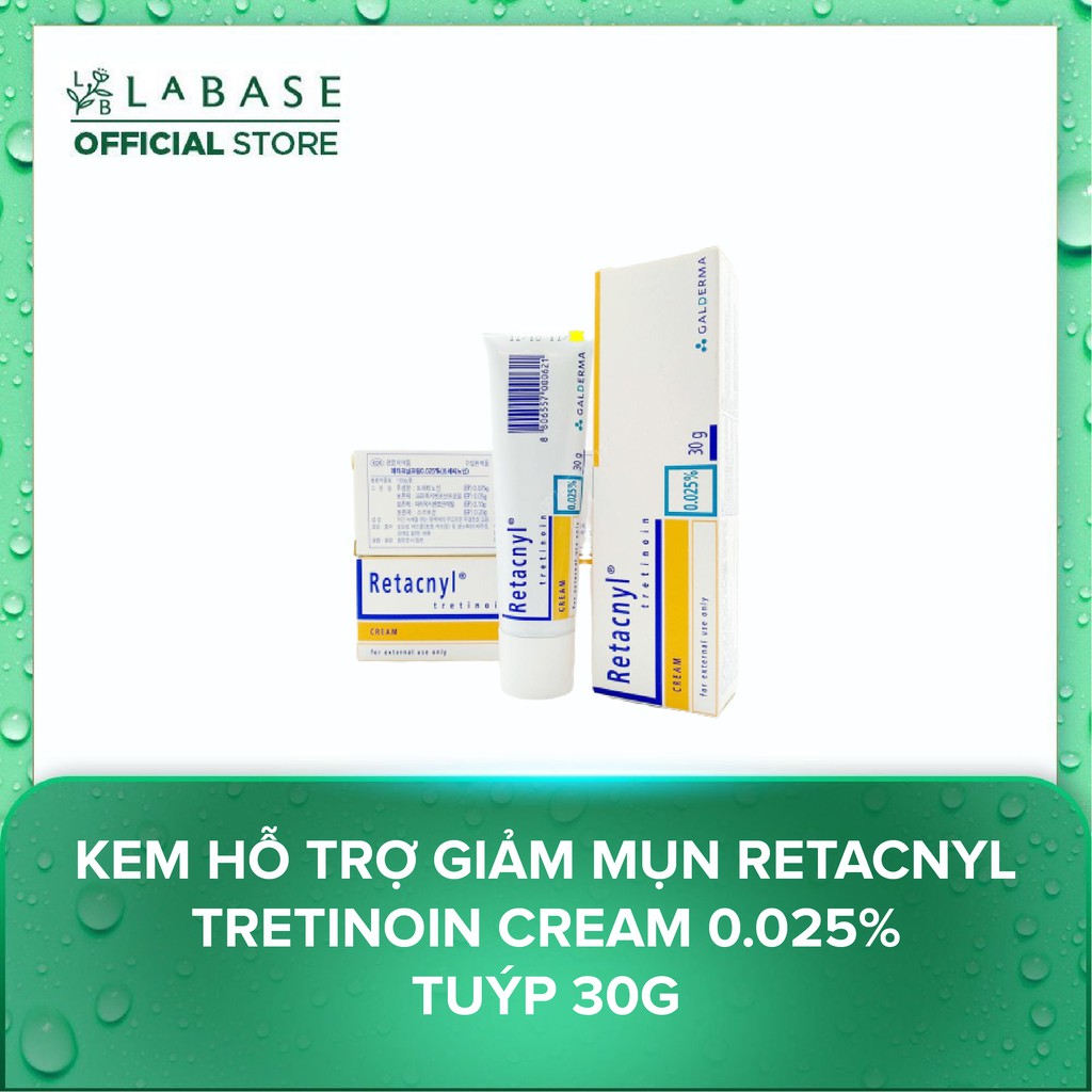 Kem hỗ trợ giảm mụn Retacnyl Tretinoin Cream 0.025% Tuýp 30g