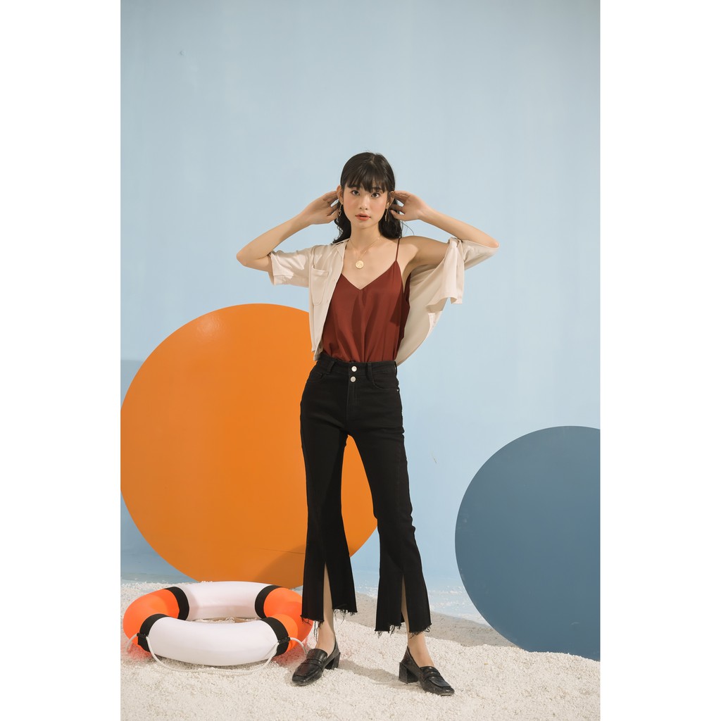 [Miều Fashionista] Áo hai dây lụa Violet Top