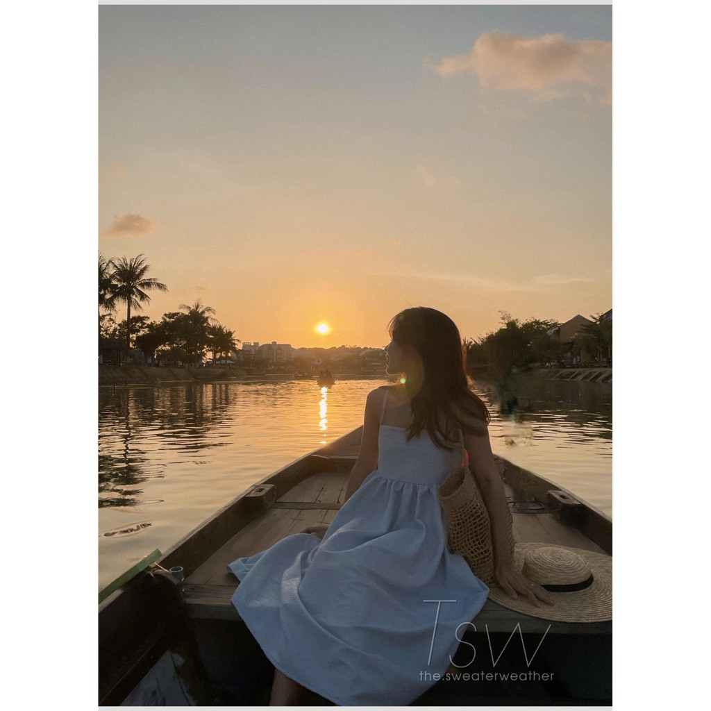 [Mã SKAMA06 giảm 8% tối đa 50K đơn 250K] Váy 2 dây babydoll gấm form rộng có túi bên TSW (Ảnh thật) | BigBuy360 - bigbuy360.vn