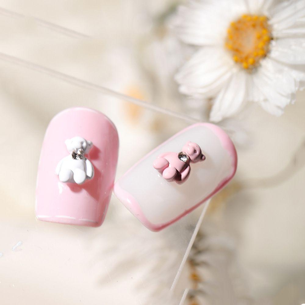 Phụ Kiện Trang Trí Móng Tay Hình Gấu Hoạt Hình Ba Chiều DIY