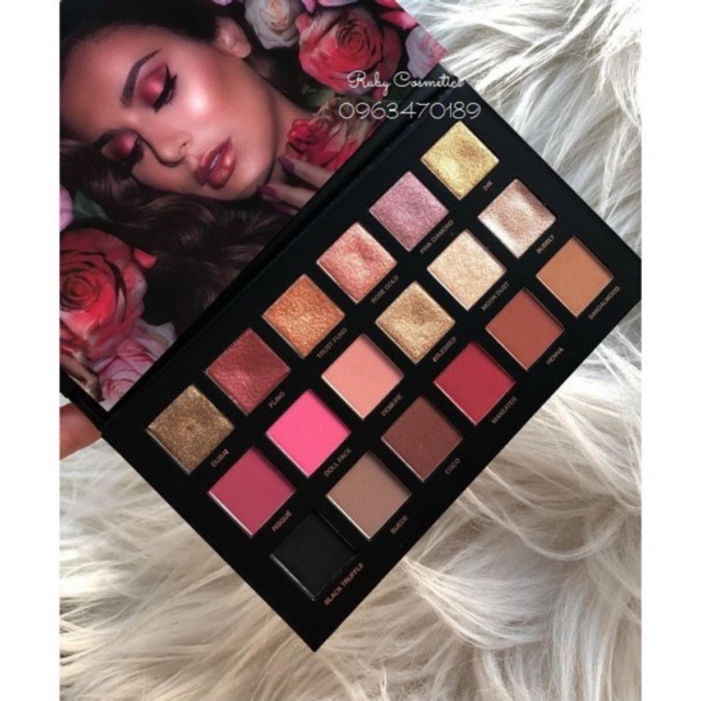 Phấn mắt huda rose gold palette remastered
