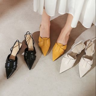 ²h sandal cnk gót trụ 3p da mềm quai hậu chun fullbox hãng cao cấp