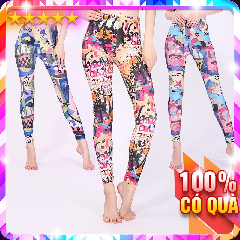 Quần Legging Tập Yoga Gym Rằn Ri 3D BST1 P1654 - LoanTay