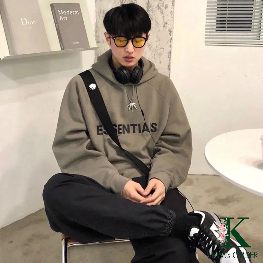 Áo nỉ hoodie Essentials In cao su nổi , áo nỉ bông unisex nam nữ AN203 | BigBuy360 - bigbuy360.vn