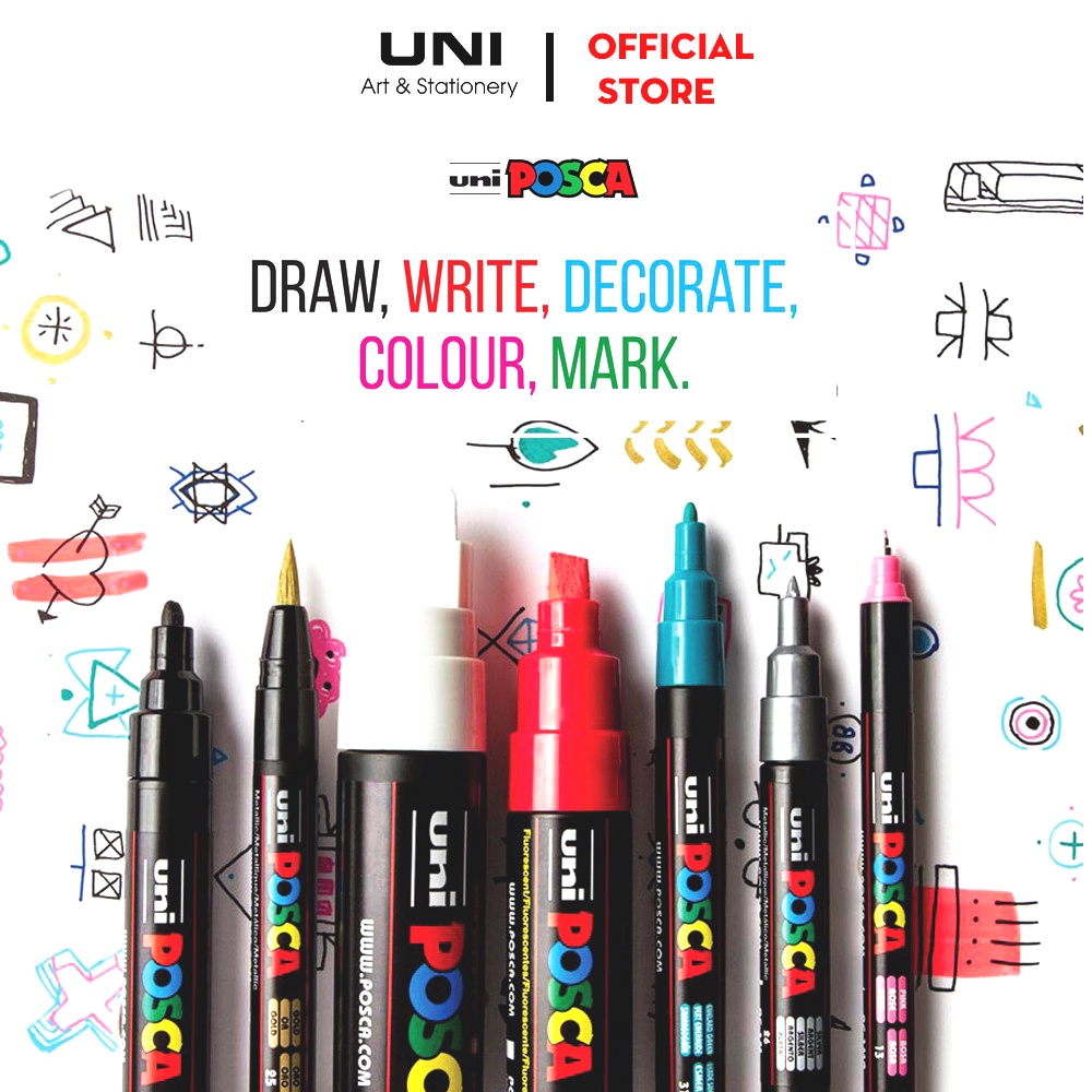 Bút vẽ Uniball POSCA Paint PC-1M-3M-5M