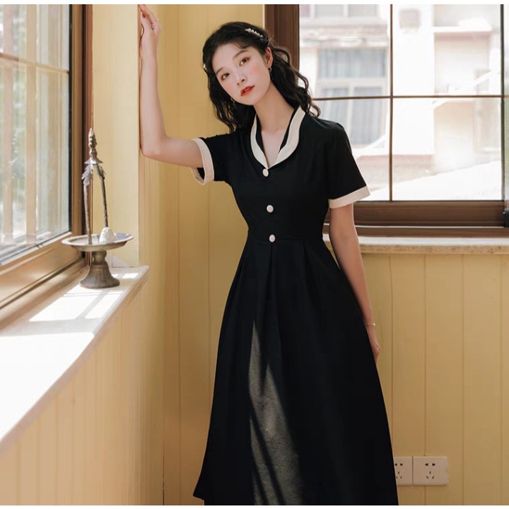 Đầm Sơmi Dáng Dài Thiết Kế Đơn Giản Cho Nàng Công Sở