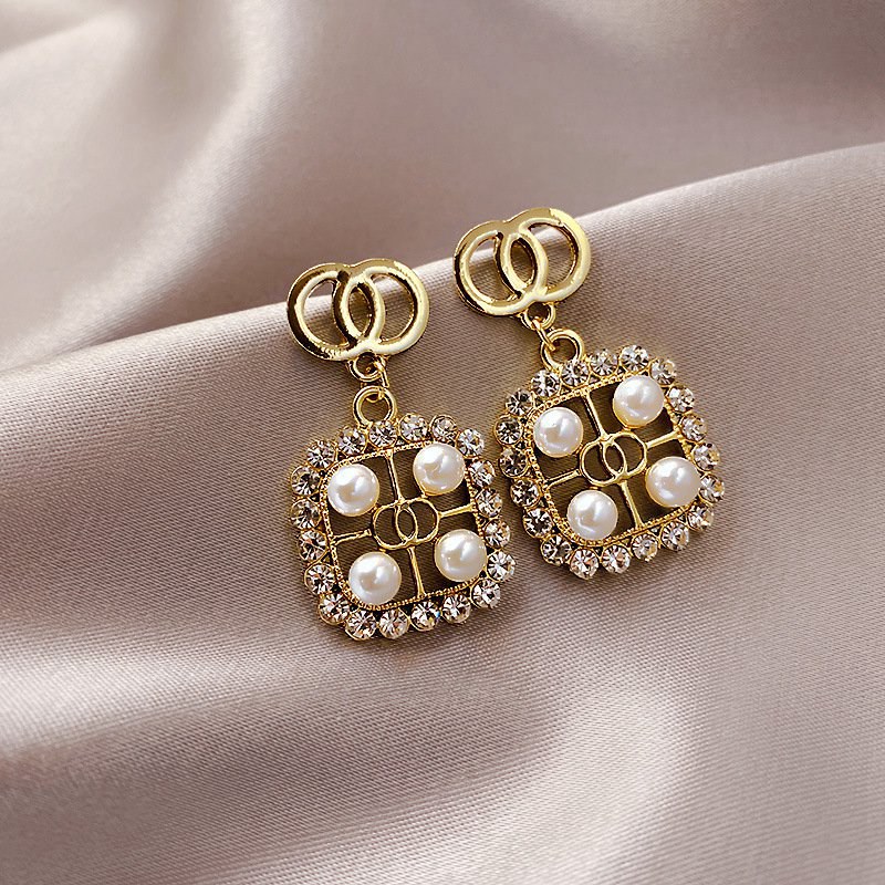 Elegant Rhinestone Butterfly Earrings Korean Style Sweet Earring Stylish Dangles #5040