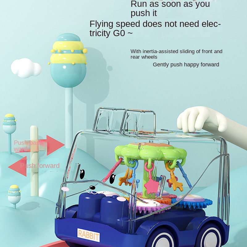 Đồ Chơi Xe Buýt GYLMY62 Trong Suốt Chống Rơi Cho Bé