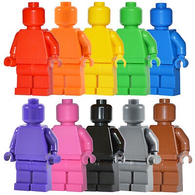 Minifigures trơn nhiều màu sắc mô hình trưng bày d15